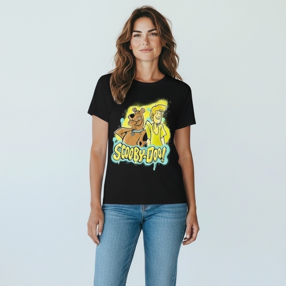 Scooby-Doo vintage Graphic T-Shirt black cotton Women’s Large short sleeve